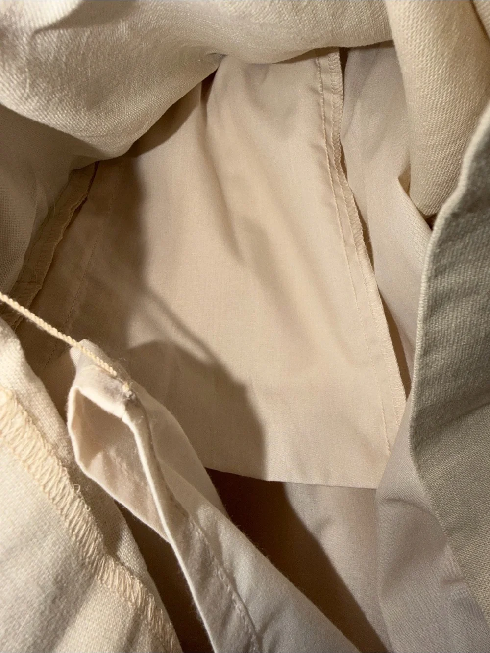 J.Crew Re-Imagined Linen Blend Paperbag Waist Mini Skirt Cream Size 8